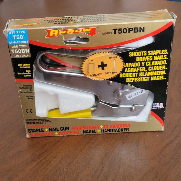 Vintage  ,lArrow Fastener T50PBN Heavy Duty Tacker And Brad Nailer - Picture 8 of 8